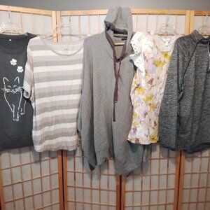 LOT OF 5/$20 WOMENS TOPS SHIRTS TUNIC LAUREN CONRAD OLD NAVY ACTIVE PLUS SIZE 3X